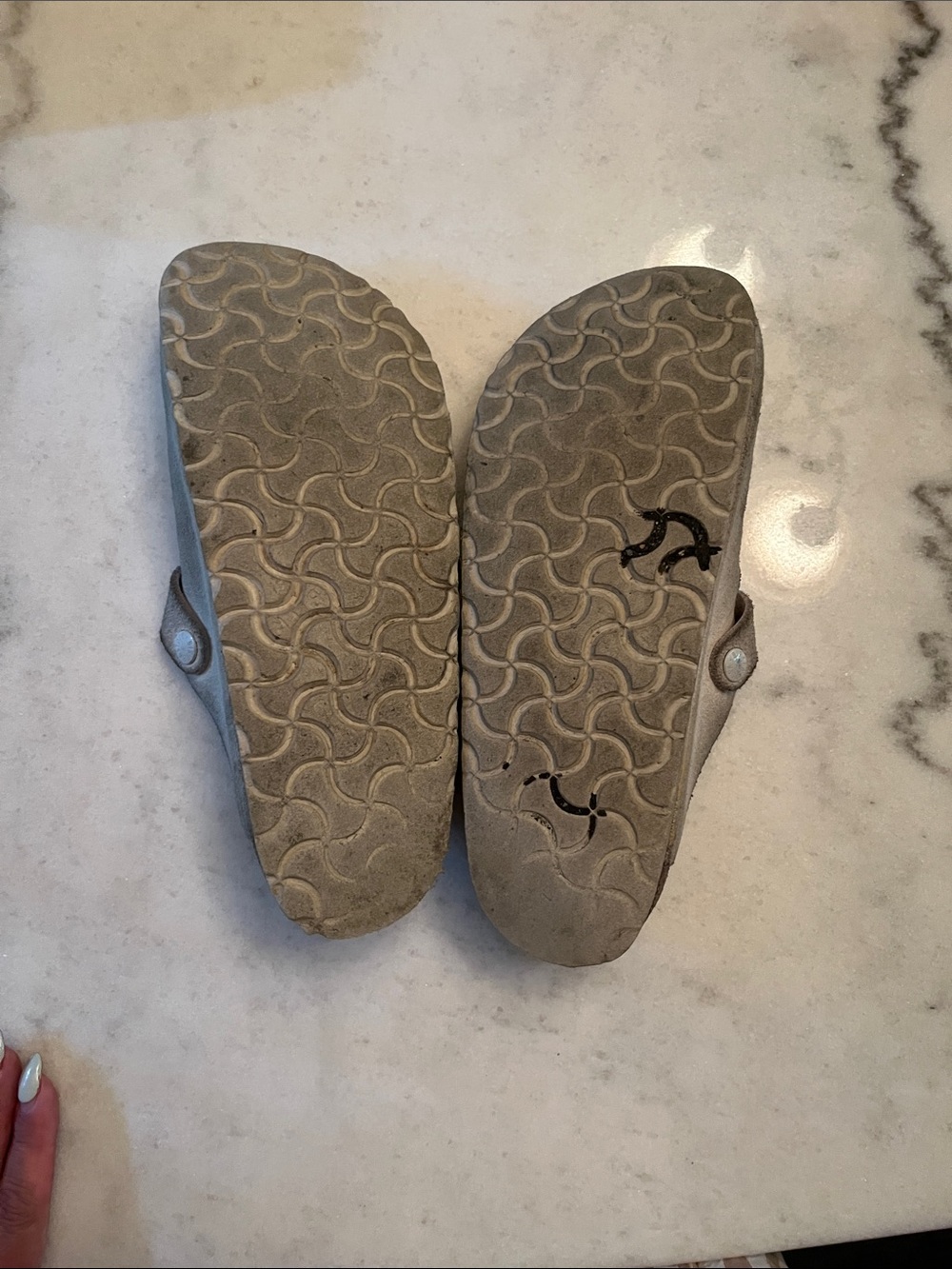 Birkenstock Suede Clogs in Taupe Gray - Picture 6 of 6